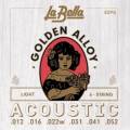 Струни для акустичної гітари La Bella 40PS 80/20 Golden Alloy Light 12/52