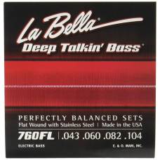 Струны для бас-гитары La Bella 760FL Flat Wound Stainless Steel 43/104