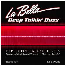 Струны для бас-гитары La Bella 760RM-B Flat Wound Stainless Steel 5-Strings 44/128