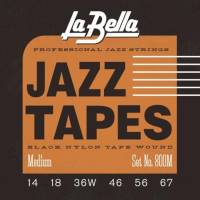 Струни для електрогітари La Bella 800M Jazz Tapes Black Nylon Medium 14/67