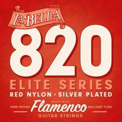 Струни для класичної гітари La Bella 820 Elite Flamenco Red Nylon Silver Plated
