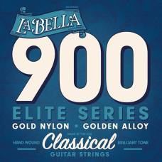 Струны для классической гитары La Bella 900 Elite Nylon Polished Golden Alloy