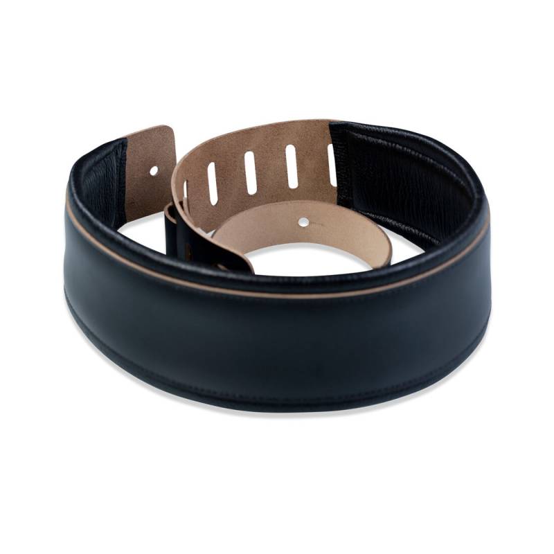 Ремень для гитары LEVY'S DM1PD-BLK Larsen Leather Deluxe Series (Black)