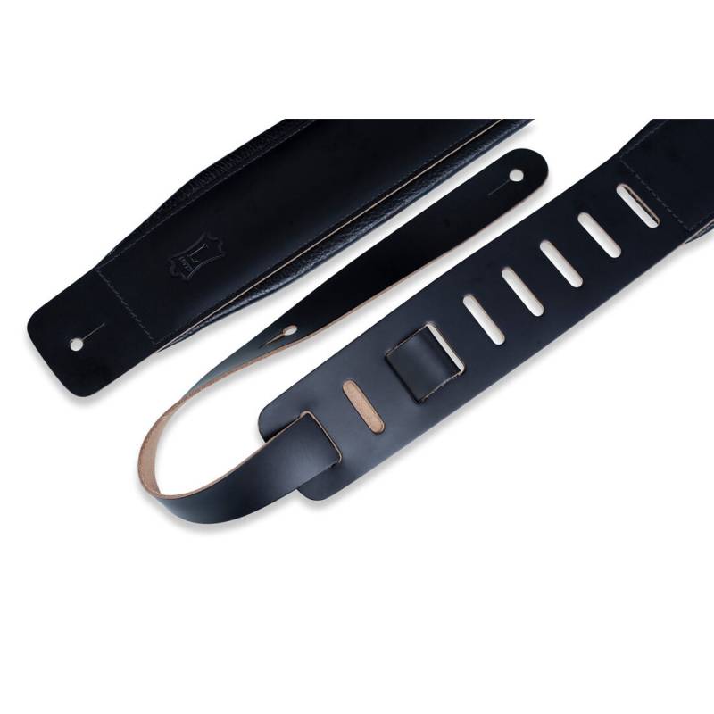 Ремень для гитары LEVY'S DM1PD-BLK Larsen Leather Deluxe Series (Black)
