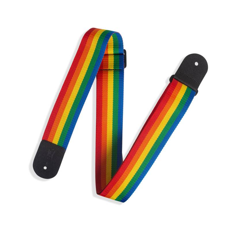 Ремінь для гітари LEVY'S M8POLY-RNB Single Tone Solid Colored Poly Series (Rainbow)