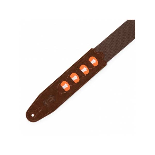 Ремінь для гітари Levy's MC2PH-BRN PickPocket Cotton Series (Brown)