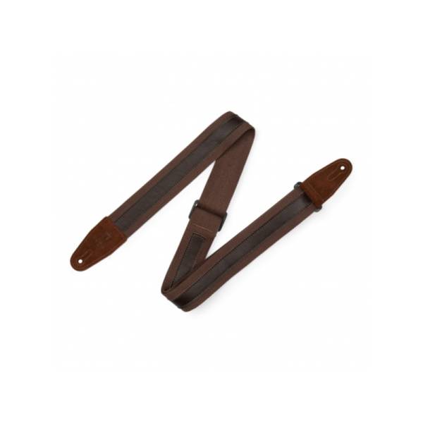 Ремень для гитары Levy's MC2CG-BRN-DBR Cotton Combo Series (Brown/Dark Brown)