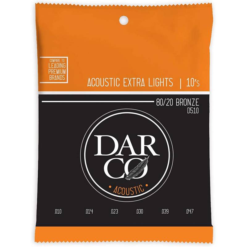 Струны для акустической гитары Martin D510 Darco 80/20 Bronze Extra Light 10/47