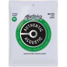 Струни для акустичної гітари Martin MA170S Marquis Silked 80/20 Bronze Extra Light 10/47
