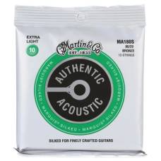 Струни для акустичної гітари Martin MA180S Marquis Silked 80/20 Bronze Extra Light 10/47
