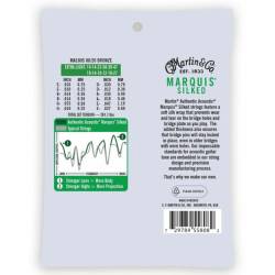 Струни для акустичної гітари Martin MA180S Marquis Silked 80/20 Bronze Extra Light 10/47