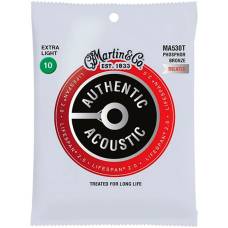 Струни для акустичної гітари Martin MA530T 92/8 Lifespan Treated Phosphor Bronze Extra Light Authentic 10/47
