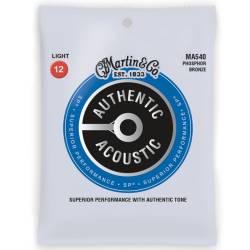 Струни для акустичної гітари Martin MA540 92/8 Phosphor Bronze Light 12/54