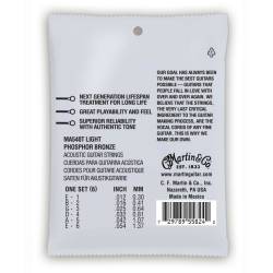 Струни для акустичної гітари Martin MA540T 92/8 Lifespan Treated Phosphor Bronze Light Authentic 12/54