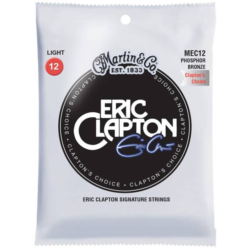 Струны для акустической гитары Martin MEC12 Clapton's Choice Phosphor Bronze Light 12/54