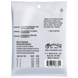 Струни для акустичної гітари Martin MEC13 Clapton's Choice Phosphor Bronze Medium 13/56