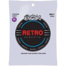 Струны для акустической гитары Martin MM11 Retro Custom Light 11/52