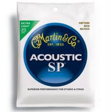 Струны для акустической гитары Martin MSP3000 SP 80/20 Bronze Extra Light 10/47