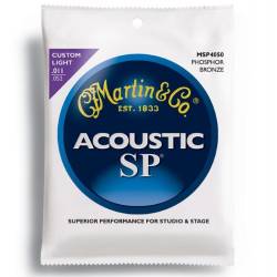 Струны для акустической гитары Martin MSP4050 SP 92/8 Phosphor Bronze Custom Light 11/52