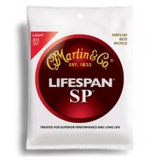 Струны для акустической гитары Martin MSP6100 SP Lifespan 80/20 Bronze Light 12/54