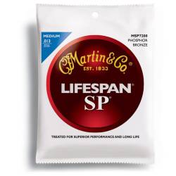 Струни для акустичної гітари Martin MSP7200 SP Lifespan 92/8 Phosphor Bronze Medium 13/56