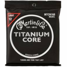 Струны для акустической гитары Martin MTCN160 Titanium Core Light 12/55