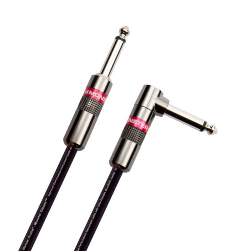Кабель инструментальный Monster CLAS-I-12AWW Straight Jack - Angled Jack 3.6м.