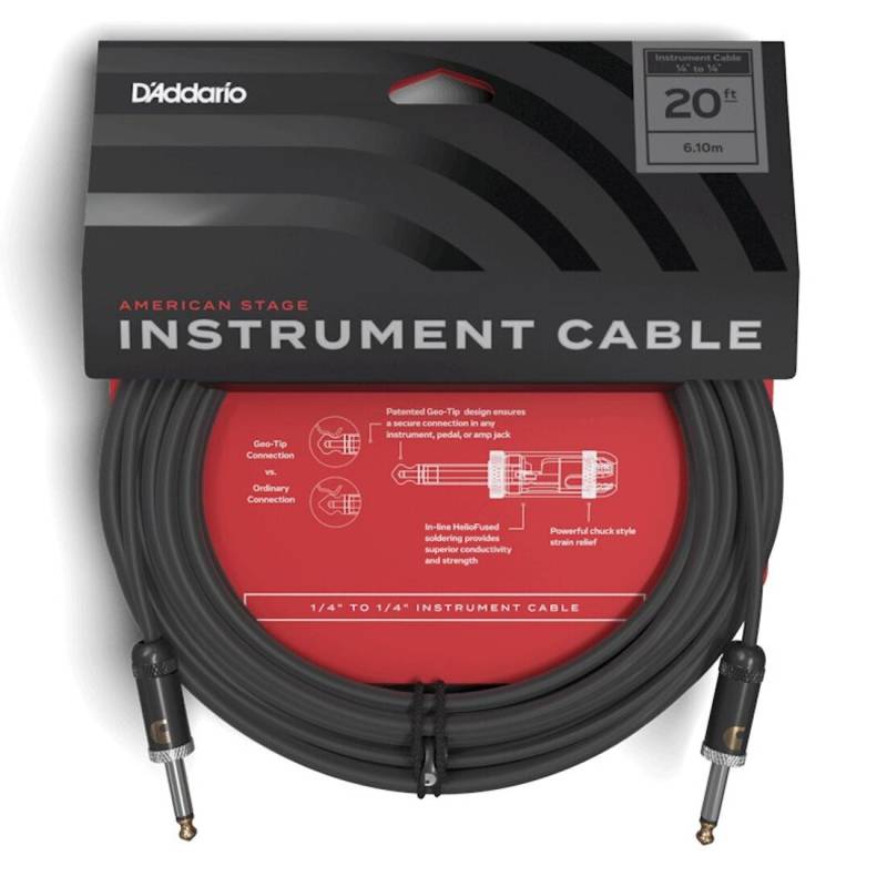 Кабель инструментальный D'ADDARIO PW-AMSG-20 American Stage (6m)