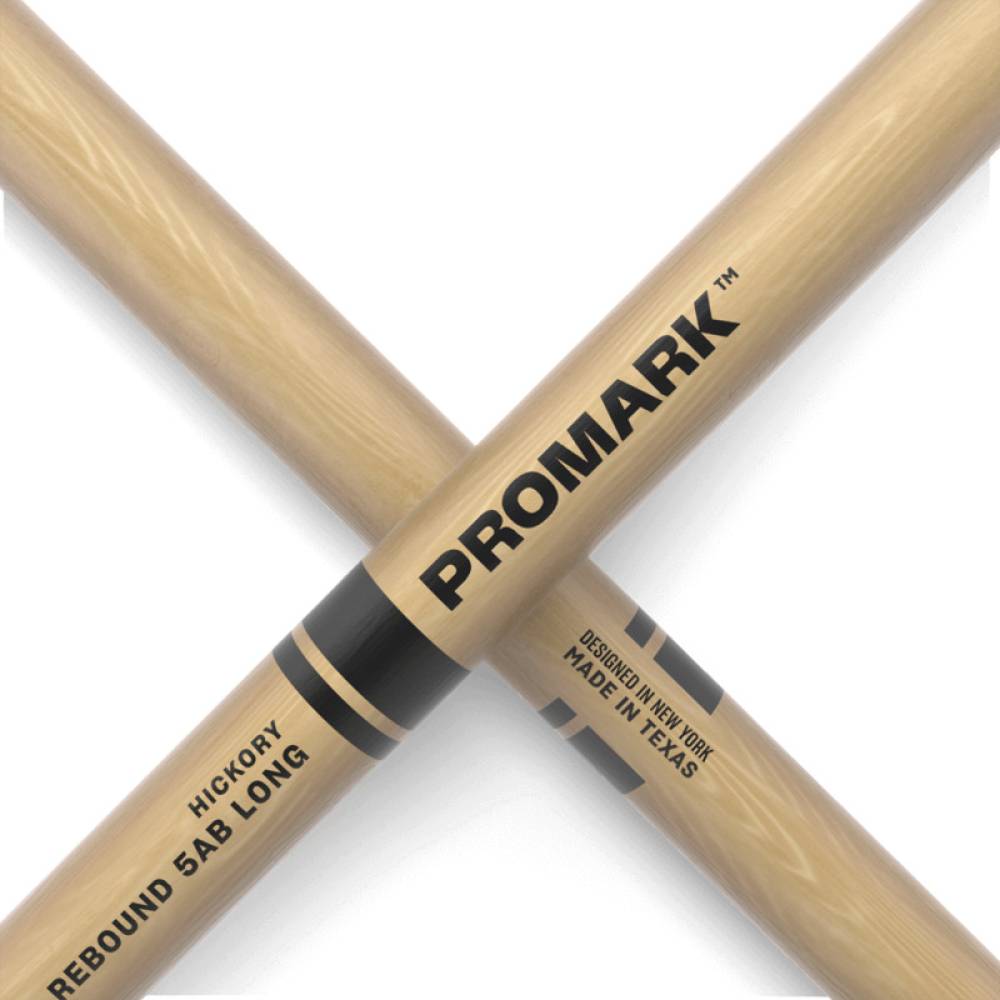 Барабанные палочки Promark REBOUND 5AB Long Lacquered Hickory Acorn Wood Tip Барабанные палочки Promark REBOUND 5AB Long Lacquered Hickory Acorn Wood Tip
