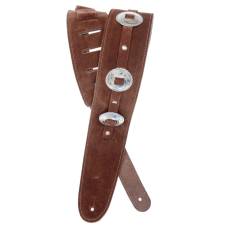 Ремінь для гітари D'ADDARIO DELUXE LEATHER GUITAR STRAP (CONCHOS, BROWN)