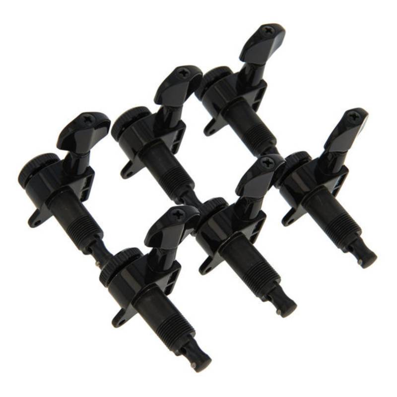 Колки D'ADDARIO PWAT-6R2 AUTO-TRIM TUNING MACHINES (6 in-line, Black) (6 шт.)