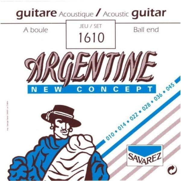 Струны для акустической гитары Savarez 1610 Argentine Gypsy Jazz 10/45
