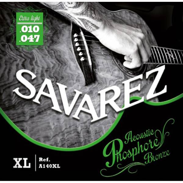 Струны для акустической гитары Savarez A140XL Phosphor Bronze Extra Light 10/47