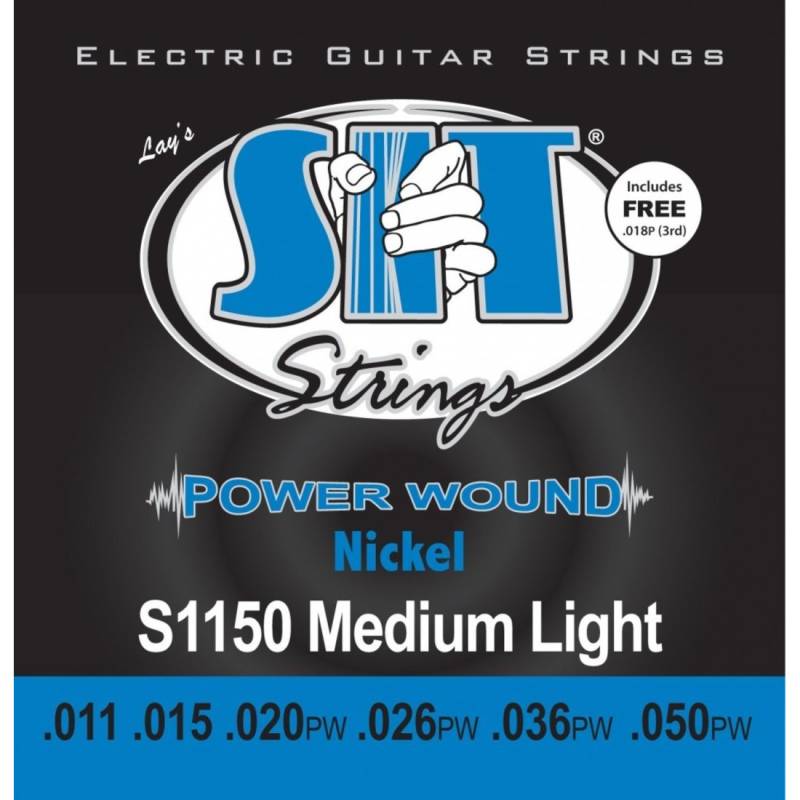 Струни для електрогітари SIT S1150 Medium Light Power Wound Nickel 11/50
