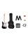 Гітарний набір Гітарний набір з електрогітарою SQUIER SONIC STRATOCASTER PACK MN BLACK