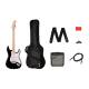 Гитарный набор Гітарний набір з електрогітарою SQUIER SONIC STRATOCASTER PACK MN BLACK