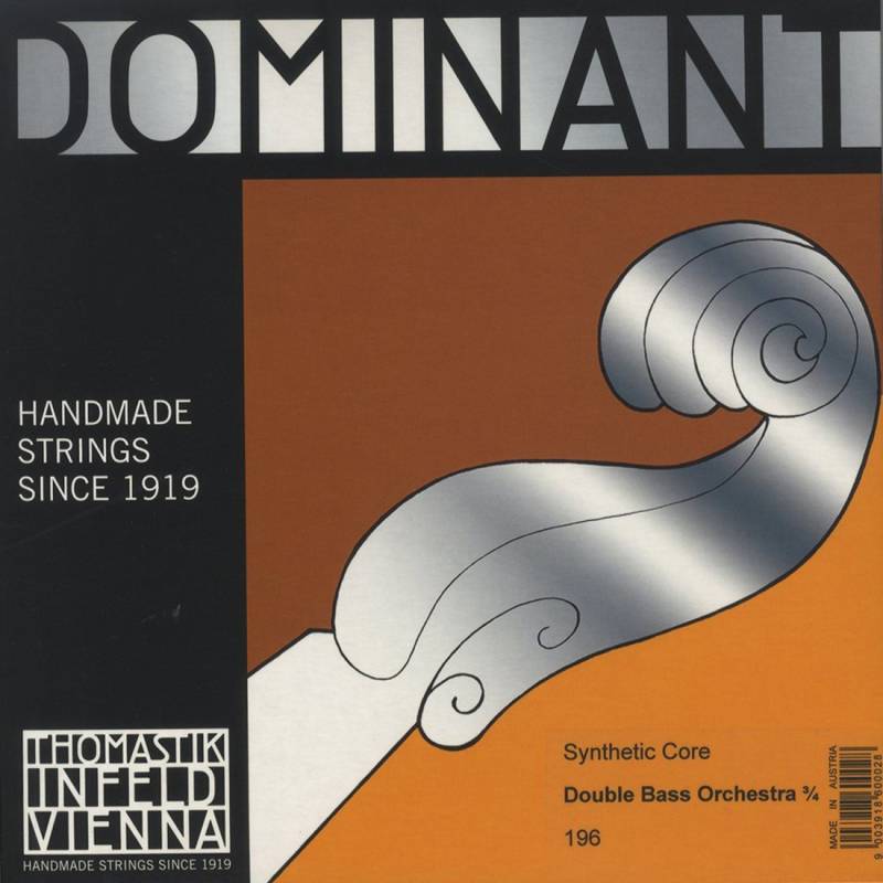 Струны для контрабаса Thomastik-Infeld 196 Dominant Synthetic Core 3/4 Orchestra Medium Tension