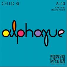 Струна Thomastik-Infeld AL43 Alphayue 4/4 Rope Core Chrome Wound G Medium Tension