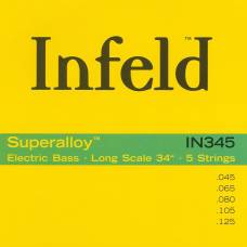 Струни для бас-гітари Thomastik-Infeld IN345 Infeld Superalloy Medium Light 5-Strings Bass 45/125