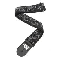 Ремень для гитары D'ADDARIO JOE SATRANI WOVEN GUITAR STRAP (Silver Sketches)