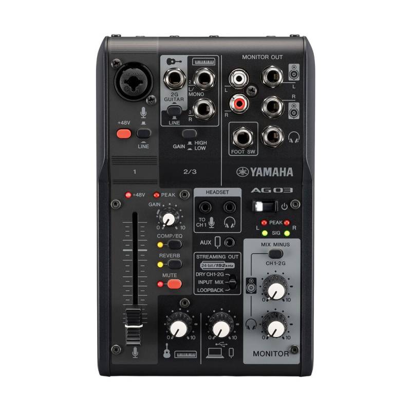 Комплект для стриминга Yamaha AG03MK2 LSPK Live Streaming Pack (Black)