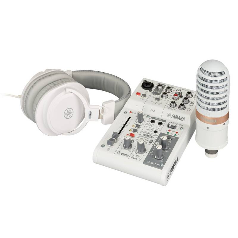 Комплект для стриминга Yamaha AG03MK2 LSPK Live Streaming Pack (White)