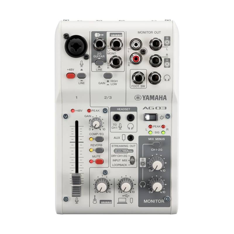 Комплект для стриминга Yamaha AG03MK2 LSPK Live Streaming Pack (White)